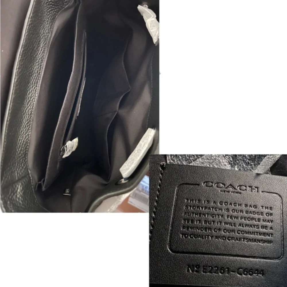 NWT‎ COACH TURNER BACKPACK LEATHER BLACK OMBRE